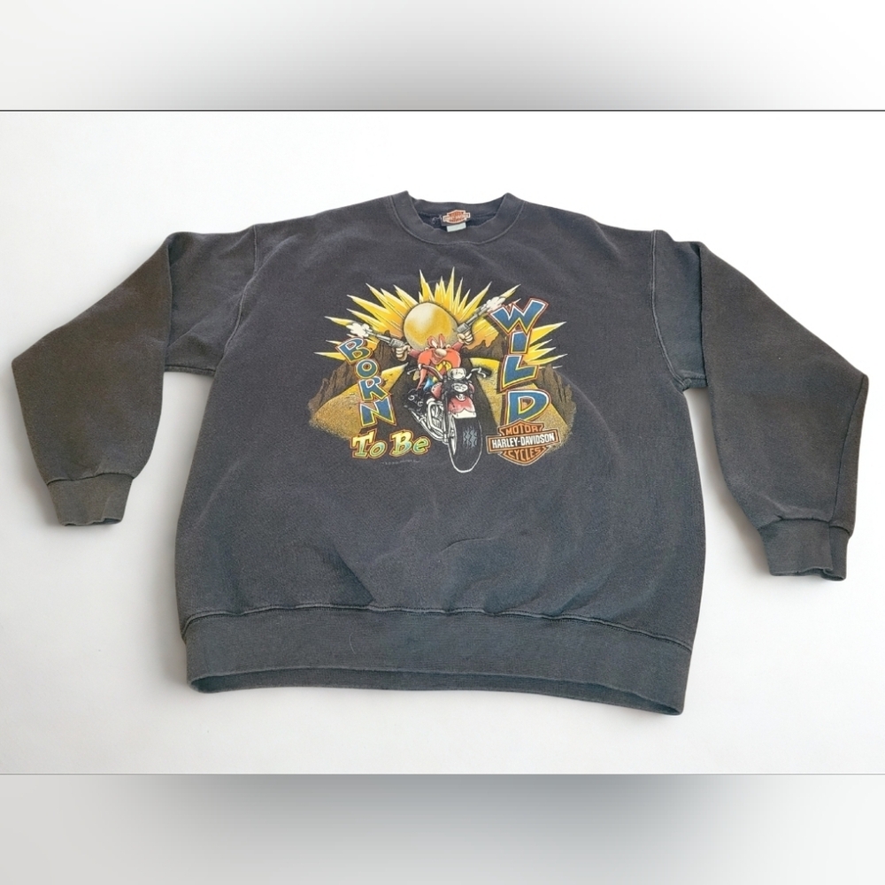 Vintage Harley-Davidson x Looney Tunes Crewneck Born to Be Wild Size Large